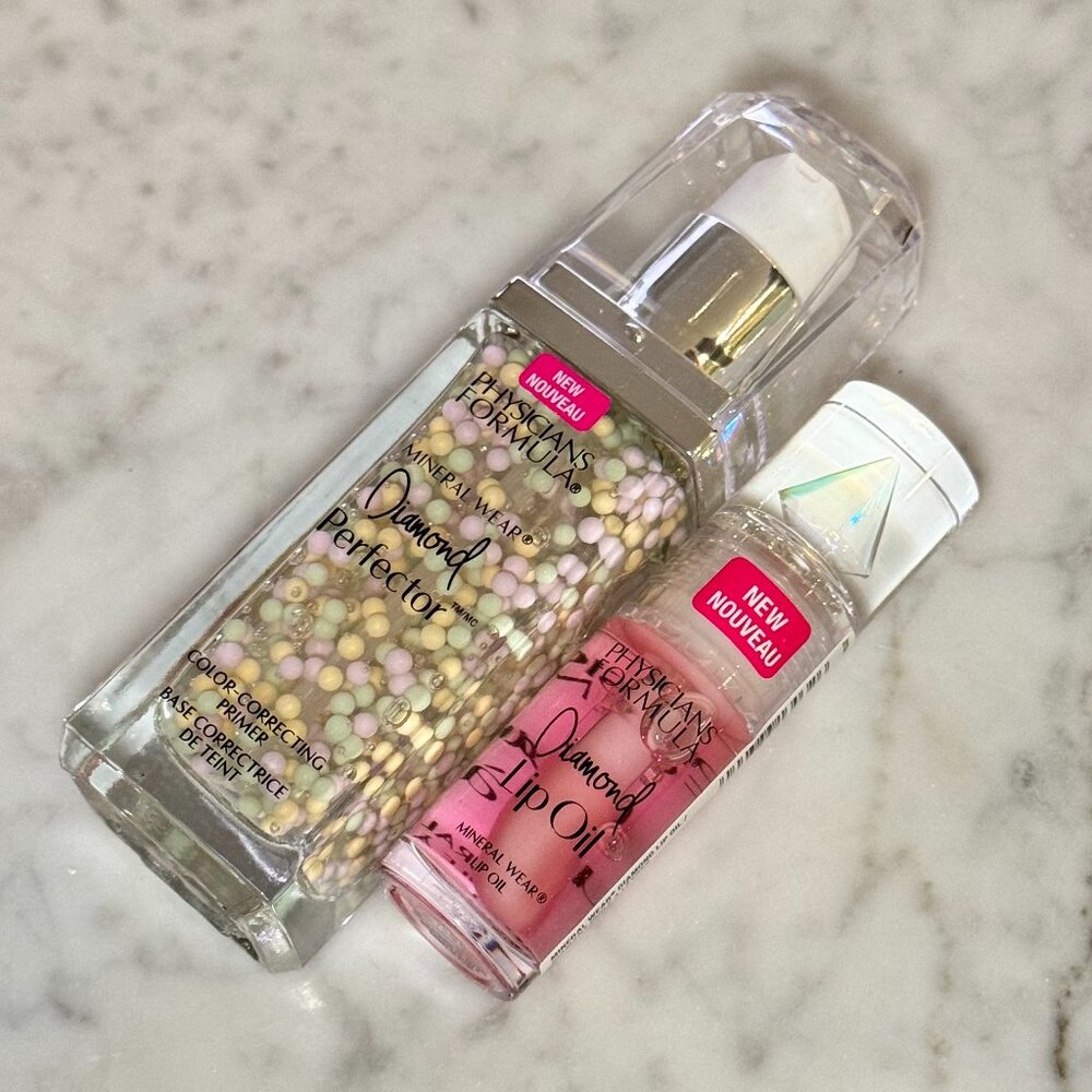 Physicians Formula Mineral Wear Diamond Lip Oil & Color-Correcting Primer | NEW